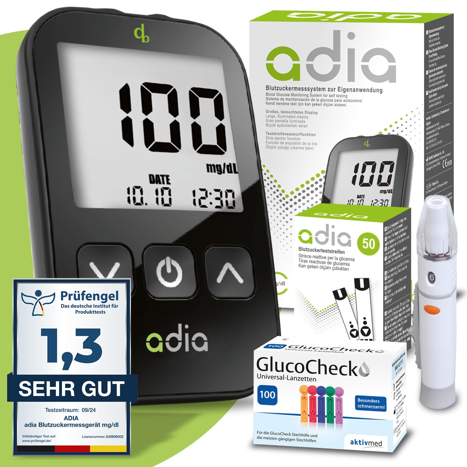 adia Blutzuckermessgerät Set